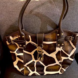 Dooney and Burke Giraffe Print Tote